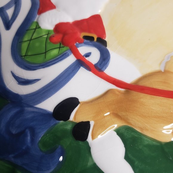 LENOX Rudolph The Red Nosed Reindeer Embossed Cookies For Santa Plate - Picture 6 of 6